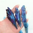 thumbnail image 5 of MATROOY Natural Quartz Crystal Rainbow Titanium Cluster Blue Flame Feather Healing Stone-5~10g, 5 of 8