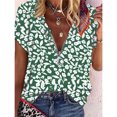thumbnail image 2 of Leutsin Blouse T-shirt Décontractée pour Femmes Grande Taille à Manches Courtes, Col en V, Imprimée, 2 of 6