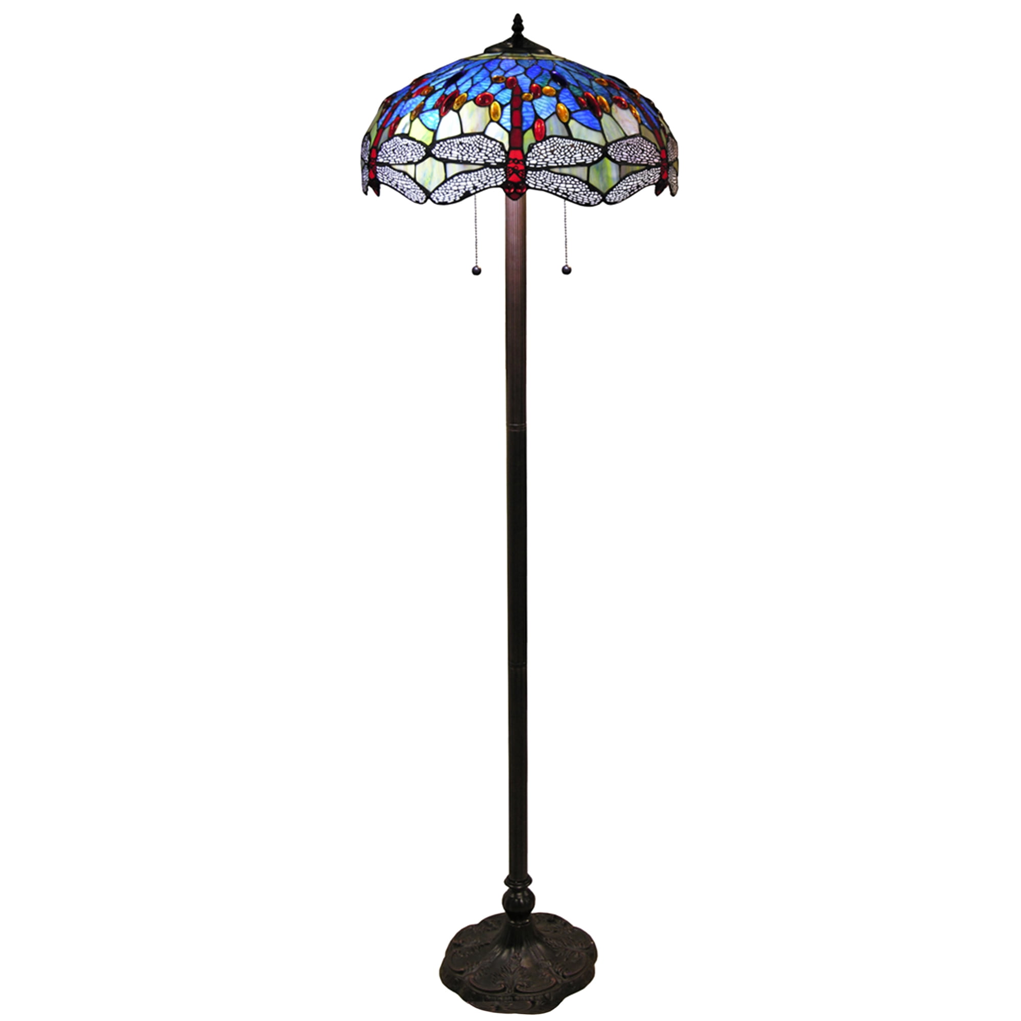 Warehouse of Tiffany 18-inch Floor Lamp in Bronze Metal Finish