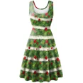 thumbnail image 3 of Vestido feo de Navidad para mujer, disfraz de elfo verde con cuello redondo, vestido de fiesta sin mangas con patrón Vintage, vestido femenino de Carnaval de Navidad, 3 of 6