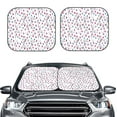 thumbnail image 2 of Balery 2 Piece Rabbit Eating Car Windshield Sun Shade|Foldable Front Windshield Shade for Car Front Window for Most Sedans SUV Truck-, 2 of 7
