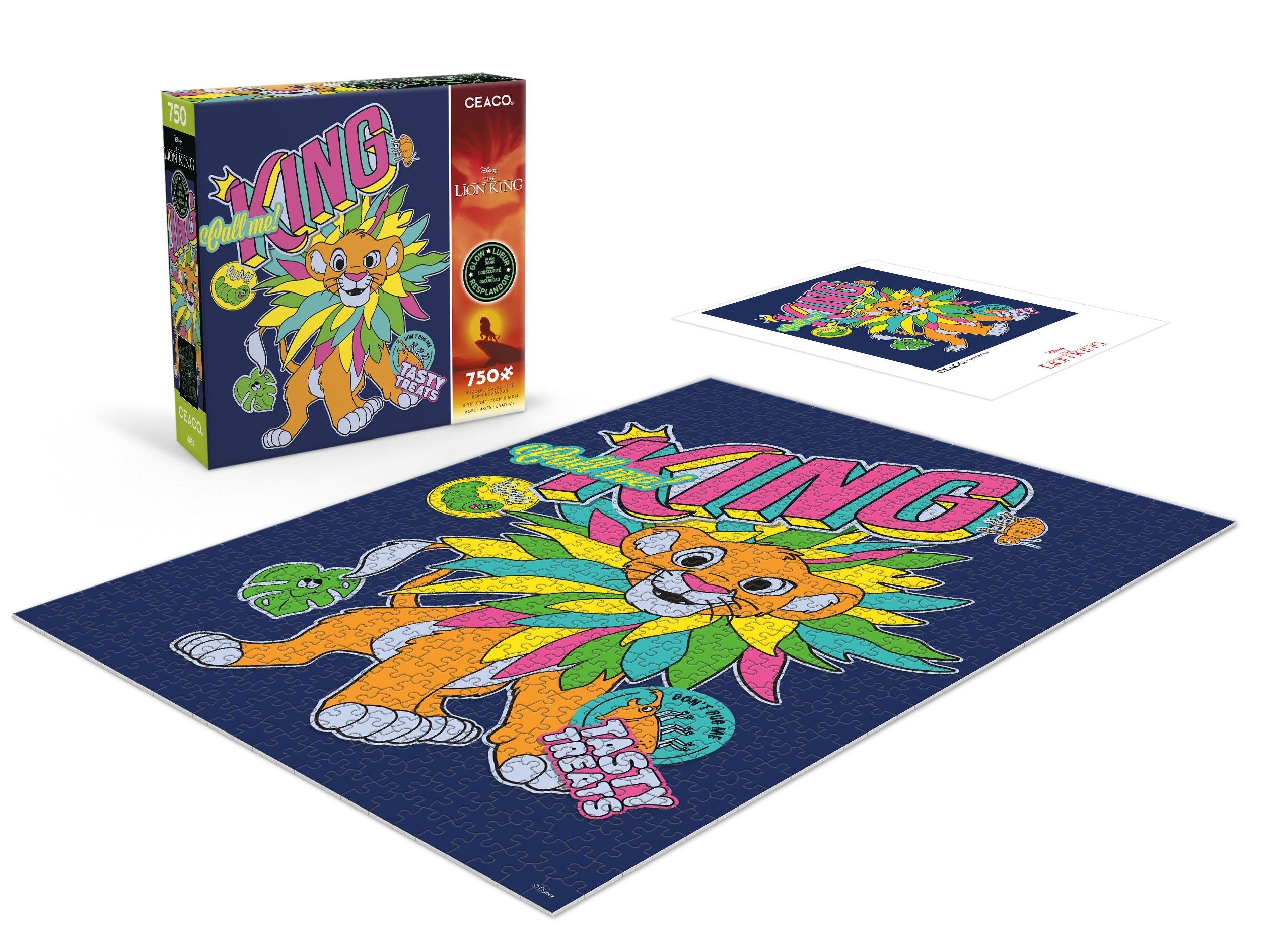 Ceaco Disney Lion King Glow 750-PC Interlocking Jigsaw Puzzle for  display picture 1