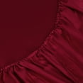thumbnail image 6 of Unique Bargains Satin Sheet Set Luxury Polyester Bed Set 4 Pcs Queen Burgundy, 6 of 8