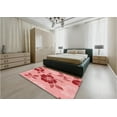 thumbnail image 4 of Ahgly Company Indoor Square Patterned Pastel Pink Area Rugs, 7' Square, 4 of 6
