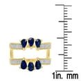 thumbnail image 3 of Dazzlingrock Collection 10K Trillion Cut Blue Sapphire & Round Cut White Diamond Wedding Guard Ring, Yellow Gold, Size 9.5, 3 of 3