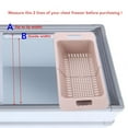 thumbnail image 3 of Panier de Congélateur Ajustable, Séparateur de Bac Organisateur de Rangement Extensible pour Congélateur Coffre et Congélateur Profond, avec Poignée, Conception Poreuse, Accessoires d'Organisation pour Congélateur pour la Cuisine, 3 of 8