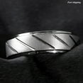 thumbnail image 5 of Tungsten Rings for Men Wedding Bands for Him Womens Wedding Bands for Her 8mm Silver Sandblasted Finish Groove, 5 of 8