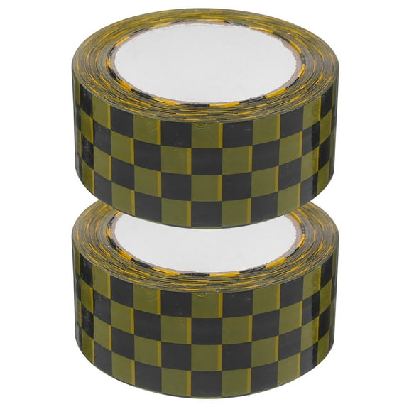 TAILTOSS Checker Packing Tape 2 Rolls BOPP Duct Tape for Box Sealing and Craft Projects 1181x1.9in