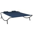 thumbnail image 1 of vidaXL Outdoor Lounge Bed Fabric Blue, 1 of 5