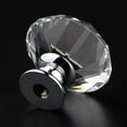 thumbnail image 3 of Clear Crystal Diamond Glass Door Knobs Cabinet Cupboard Drawer Furniture Pull Handles, 3 of 5