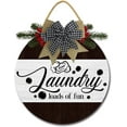 thumbnail image 1 of Eveokoki 12" Laundry Loads of Fun Laundry Room Sign Rustic Wooden Plaque Wreaths for Wall Door Funny Decor Vintage Hanging Sign for Laundry Room Wash House Farmhouse, 1 of 5