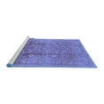 thumbnail image 2 of Ahgly Company Machine Washable Indoor Square Oriental Blue Industrial Area Rugs, 3' Square, 2 of 4