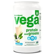 Vega Protein and Greens Protein Powder, Vanilla - 20g Plant Based Protein Plus Veggies, Vegan, Non GMO, Pea Protein for Women and Men, 1.7 lbs (Packaging May Vary)