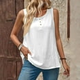 thumbnail image 2 of Uooqdmx Linen Tank Tops for Women, Gauze Shirts for Women, Plain Tank Tops for Women, Loose Fitting Tank Tops for Women, Sleeveless Tunic Tops for Women, White XXL, 2 of 7