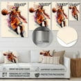 thumbnail image 4 of Designart "Dynamic Court Artist" Sport Basketball Metal Wall Art Prints, 4 of 5