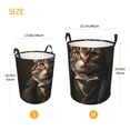thumbnail image 3 of Sikiie Victorian Gentle Cat Print Round Dirty Clothes Basket, Waterproof Standing Foldable Storage Basket, for Laundry Room, Bedroom, Bathroom Storage-Medium, 3 of 6