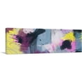 thumbnail image 1 of ARTCANVAS Pink Yellow Teal Purple Modern Panoramic Canvas Art Print - Size: 60" x 20" (1.50" Deep), 1 of 9