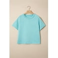 thumbnail image 3 of Women's Mint Green Mineral Wash Cropped Tee – Casual Boxy Fit for Everyday Wear, XL, 3 of 10