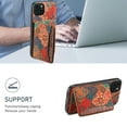 thumbnail image 2 of For iPhone 15 Pro Case, PU Leather Designing Flowers Wallet Case for Women Men with RFID Blocking Card Holder Slot Magnetic Closure Shockproof Protective Phone Case Cover,Winter, 2 of 6
