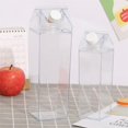 thumbnail image 6 of 500ml/1000ml Milk Carton Water Bottle Transparent BPA Free Plastic Portable Clear Box for Juice Tea Milk Bottles, 6 of 8