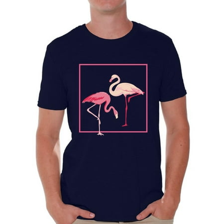Awkward Styles Flamingo Love Tshirt for Men Vintage Flamingo Shirt Flamingo Summer T Shirt Flamingo Gifts for Him Flamingo Lovers Beach Party Outfit Retro Flamingo T-Shirt Pink Flamingo