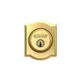 thumbnail image 2 of Single Cylinder Deadbolt Camelot Rose - Bright Brass, 2 of 6