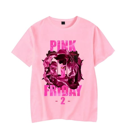 Nicki Minaj Alternative Cover Tshirt Pink Friday 2 Album Tee Merch Women Men Fashion Short Sleeve T-shirt