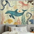thumbnail image 2 of BCIIG Dolphin Octopus Tapestry Wall Hanging Unique Style Graphic Tapestries Home Decor for Living Room Bedroom Dorm 40x30inch, 2 of 6