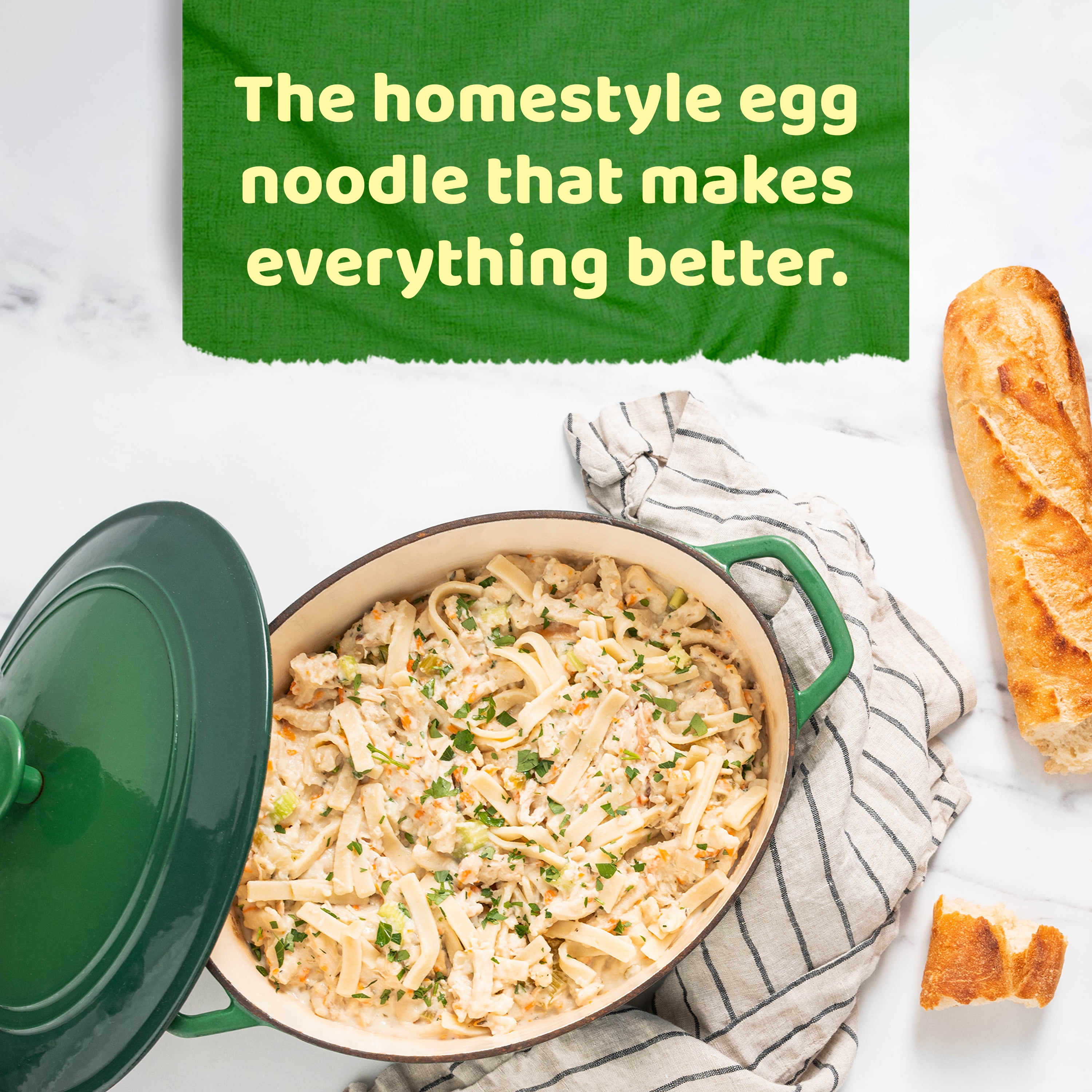 Reames Homestyle Egg Noodles, 12 oz Bag (Frozen)