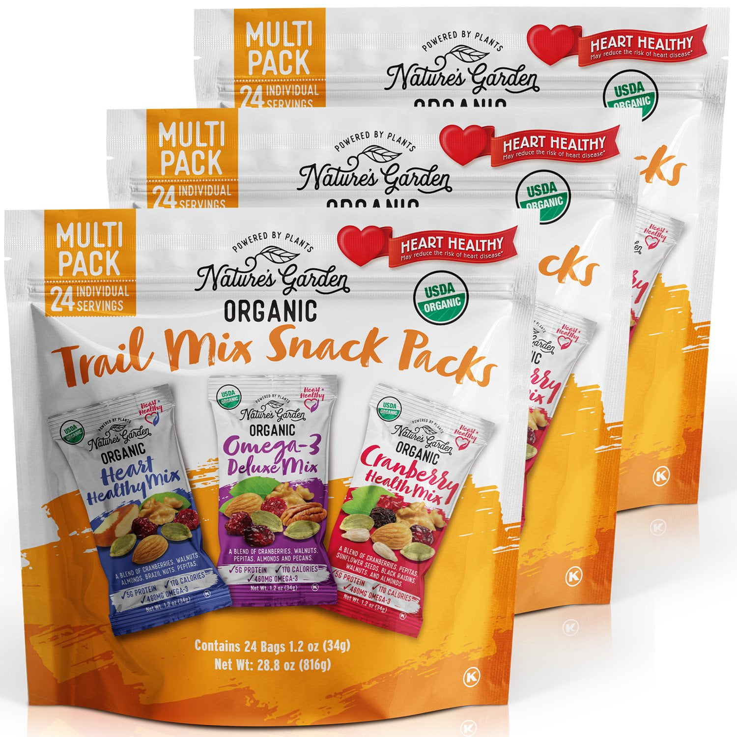 Nature's Garden Organic Trail Mix Snack Packs