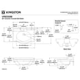 thumbnail image 5 of Kingston Brass VPB3308B Victorian 30-Inch Ceramic Console Sink (8-Inch, 3-Hole) in White, 5 of 8