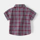 thumbnail image 2 of Gibobby Blusas Elegantes Para Niños Chaqueta de camisa de franela para niños pequeños, chaqueta a cuadros de manga corta con solapa y botones, camisa para bebés, niños y niñas(Rojo, 18-24 Meses), 2 of 5