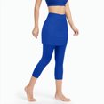 thumbnail image 4 of Jkety Workout Leggings for Women Women's Plus Size Knee & Full Length Cotton Leggings(Blue,M), 4 of 4