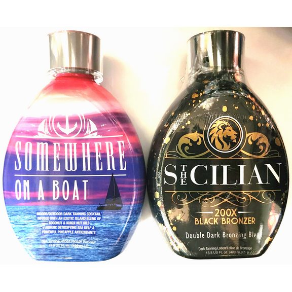 The Sicilian Indoor Tanning Bed Lotion & Somewhere On A Boat Accelerator Lotion