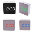thumbnail image 4 of Kenally 4 colores TS-S70 espejo multifuncional LED Digital espejo cuadrado reloj con temperatura reloj despertador Digital moderno Artesanía No.04 Kenally GJ4346-04B, 4 of 6