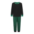 thumbnail image 2 of Conjunto de pijamas navideños familiares a juego con estampado de cuadros. Pijamas de vacaciones para papá, mamá y niños., 2 of 10