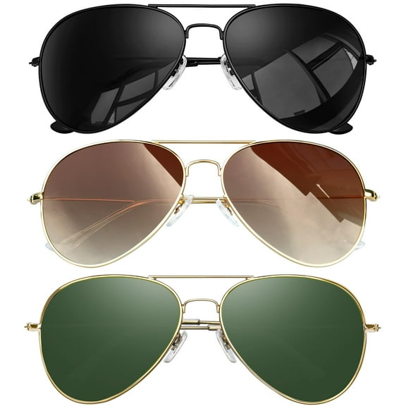 Military Style Sunglasses Men Women Metal Aviation Sun Glasses Polarized UV400 Oversized Shades Holloween Cosplay