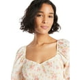thumbnail image 4 of Self Esteem Juniors Smocked Top with Puff Sleeves, Sizes XS-XL, 4 of 5