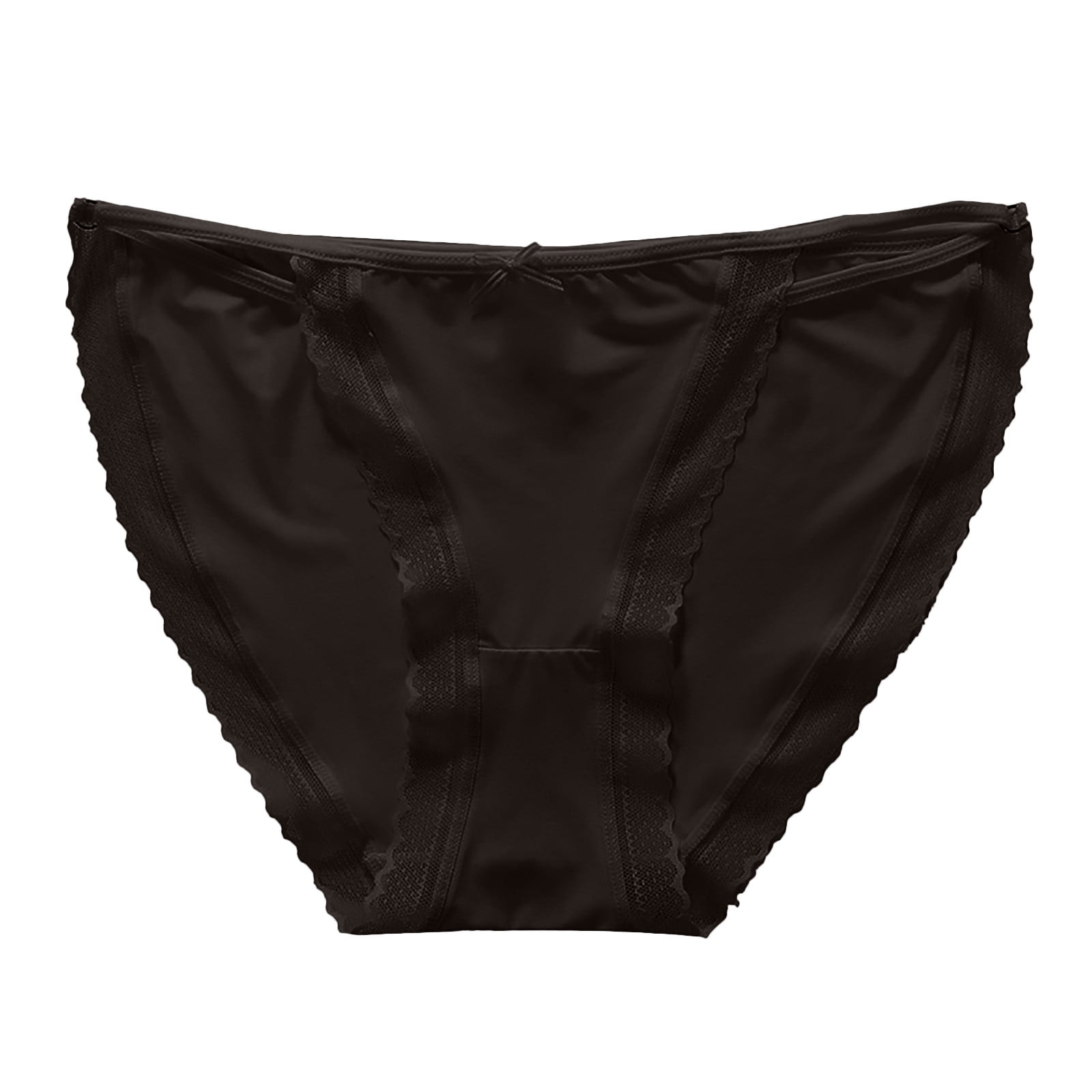 HUPOM Seamless Tummy Control Underwear For Women Womens Panties High Waist  Leisure Tie Seamless Waistband Black XL