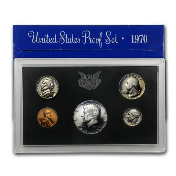U.S. Mint 1970 U.S. Proof Set Coins, Silver Bronze