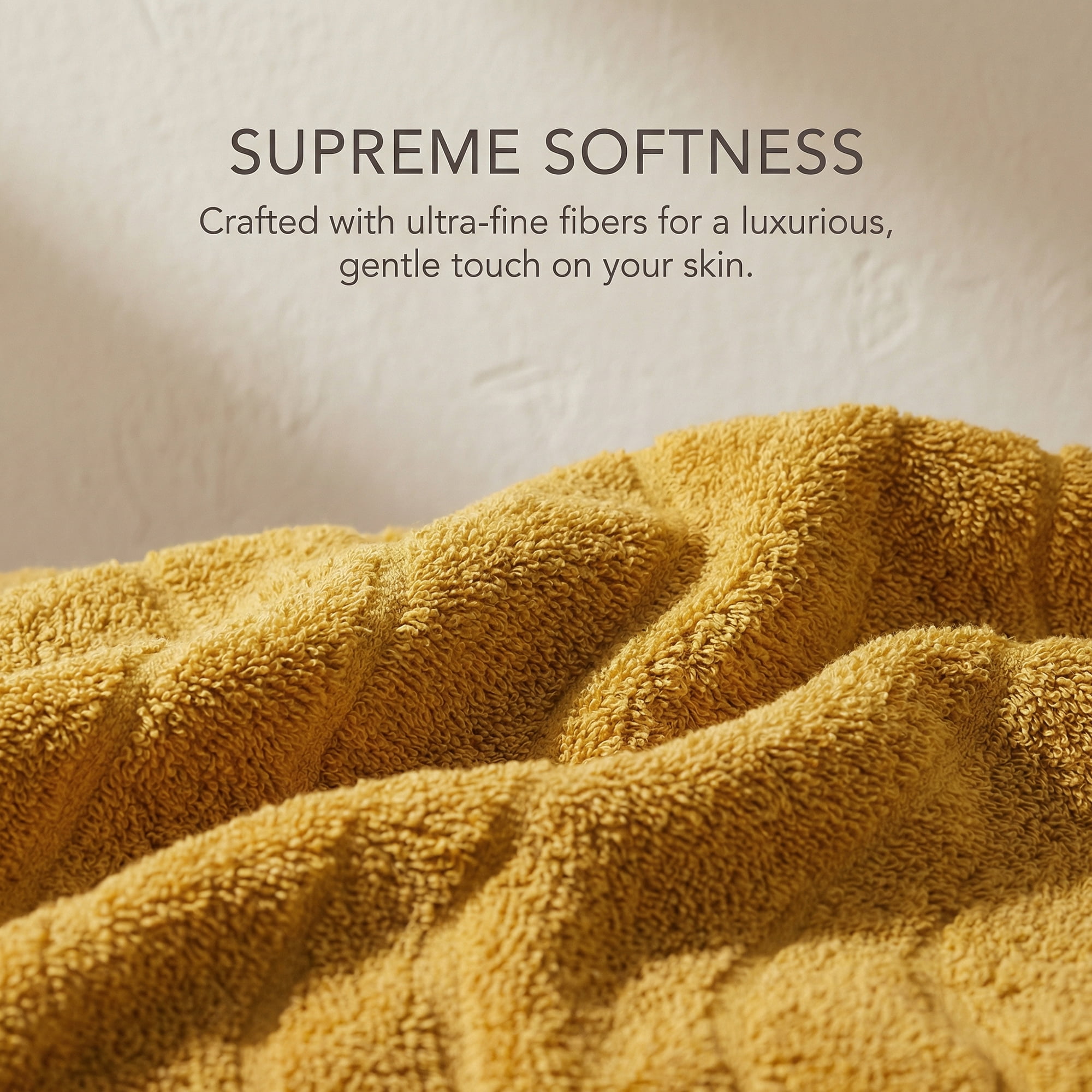 Unique Bargains Ultra Soft Highly Absorbent Quick Dry Hand Towels Yellow 29" x 13"