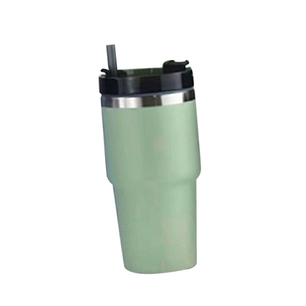 Tazas de agua con y tapa Taza de café Vaso aislado al vacío para el hogar, oficina, cocina, regalos prácticos al aire libre Pared doble Verde 20oz