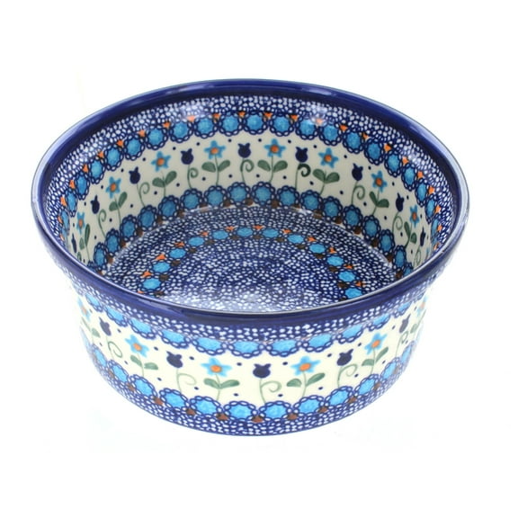 Blue Rose Polish Pottery Savannah Round Baker