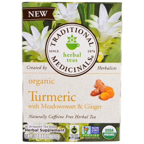 Traditional Medicinals Teas Organic Turmeric with Meadowsweet & Ginger