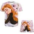 thumbnail image 2 of 2023 Frozen 2 Ropa para niñas para el verano Elsa Princesa Camisetas + Pantalones cortos Trajes Niños Ropa de bebé Disfraces casuales de dibujos animados Outfits12M Gao Jinjia LED, 2 of 2