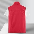 thumbnail image 3 of hopeusince Men's Lightweight Mesh Breathable Sleeveless Zip-Up Stand Collar Multi-Pockets Quick Dry Travel Vest Red XXXXXL, 3 of 3