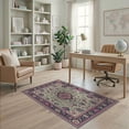 thumbnail image 2 of ODIKA Rose Medallion Floral Vintage Ornamental With Mauve Corner Motifs Pet Friendly & Kids Safe Play for Playroom, Bedroom, Reading Nook, 2 of 6