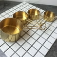 thumbnail image 2 of KALLORY 4Pcs Measuring Cups Kitchen Equipment Baking Measuring Tool Golden, 2 of 5