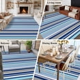 thumbnail image 6 of 5x7 Area Rugs for Living Room, Blue Green Striped Non Slip Area Rugs for Kitchen Bedroom Entryway, Colorful Abstract Vertical Lines Art Washable Carpet Runner Rug Floor Mats for Bedroom Home Decor, 6 of 9