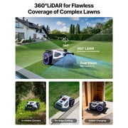 ANTHBOT M5 Lidar Robotic Lawn Mowers, 360° LiDAR+Vision Wire Free, 1/8 Acre, 4G App Control